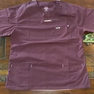 Iguanamed Scrub Top Wine
